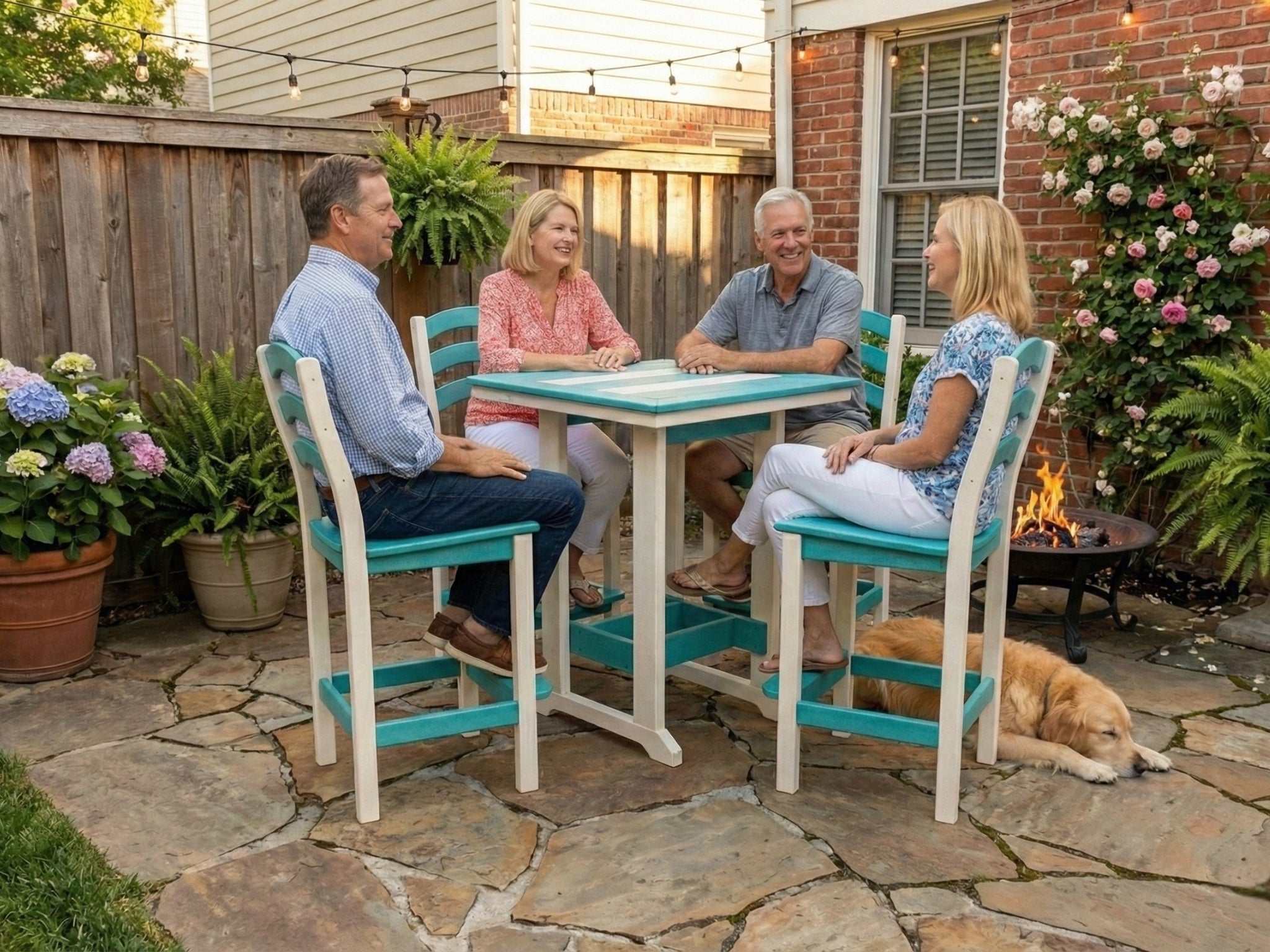 32" Square Table & Chairs Set | Seabreak Collection