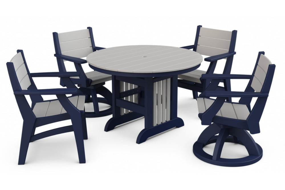 Round Mission Dining Set | Modern Farmhouse