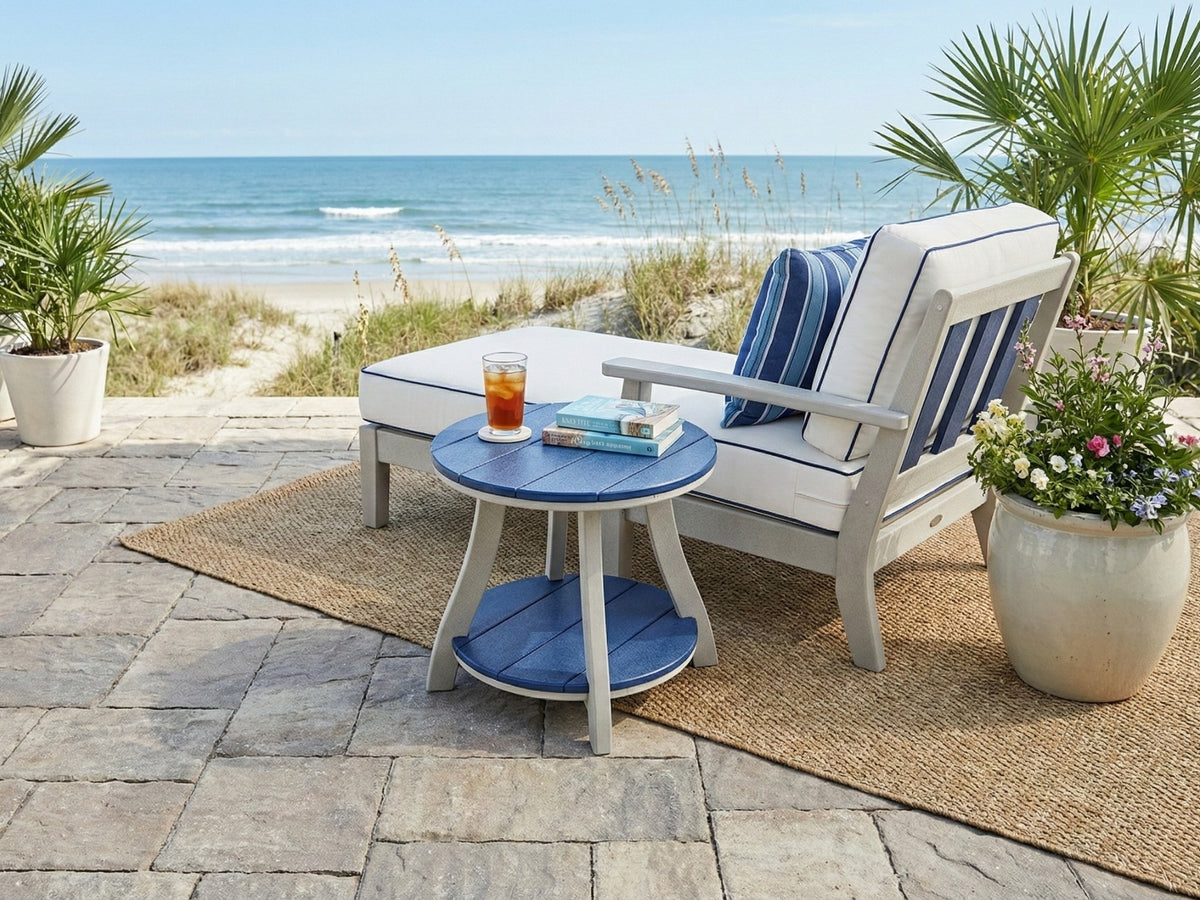 Serinity Ranch Table Poly Round End Table - Serenity Outdoor Furniture by Beaver Dam ...