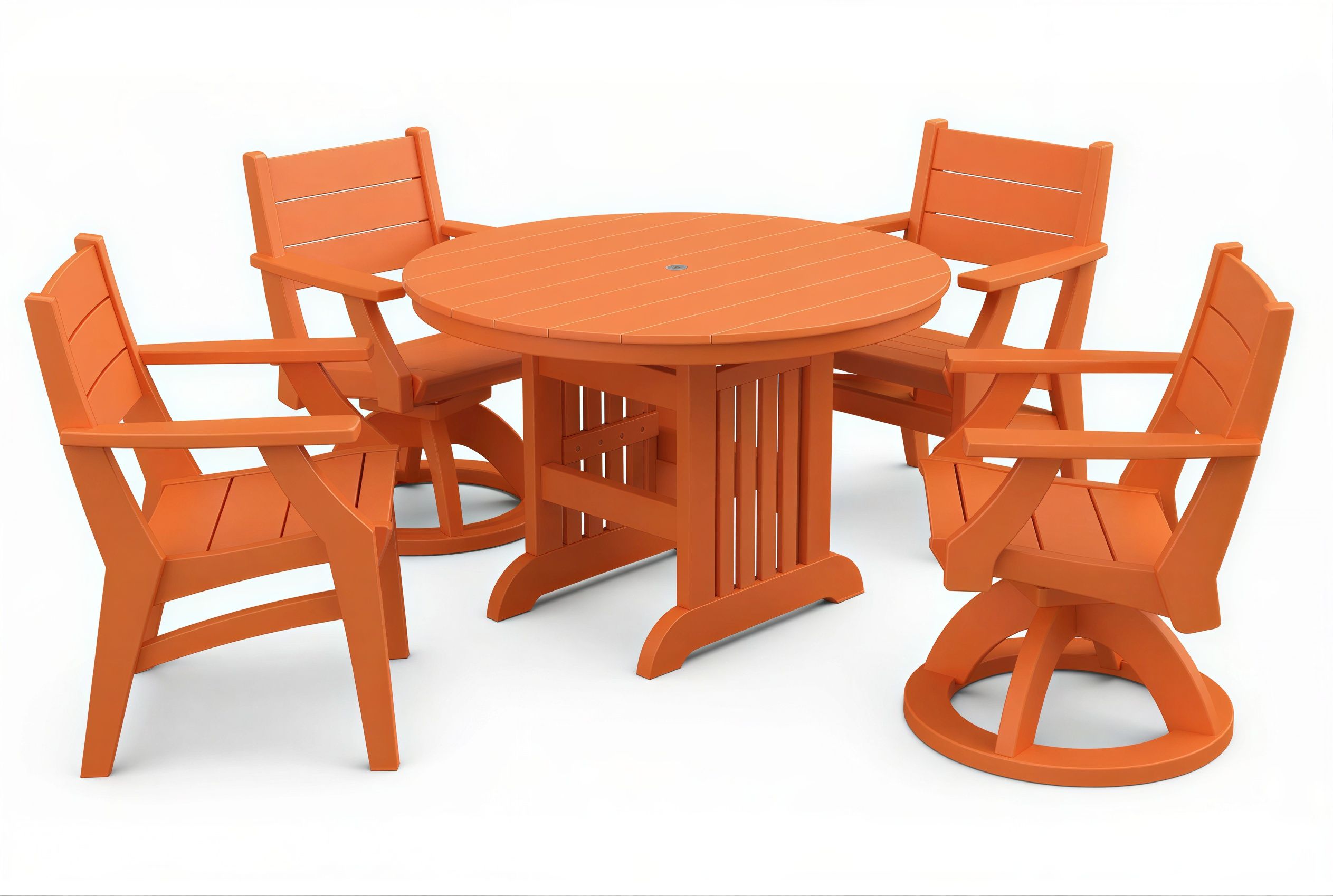 Round Mission Table & Chairs Set