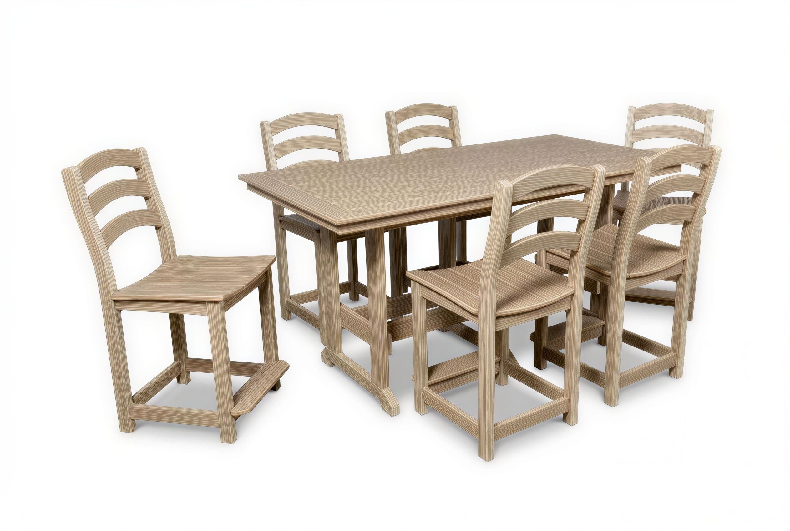 36"x72" Seabreak Table & Chairs Set