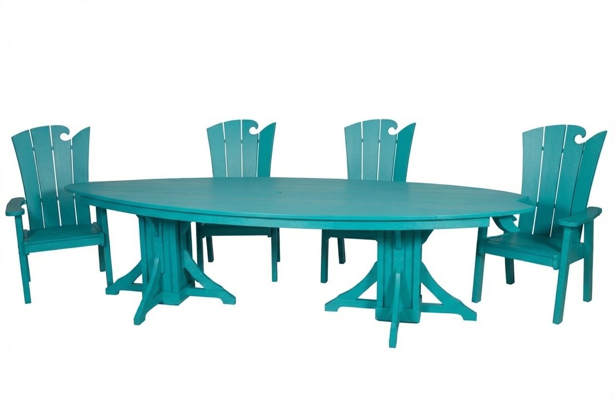 10' Surfboard Table & Chairs Set | SurfAira Collection
