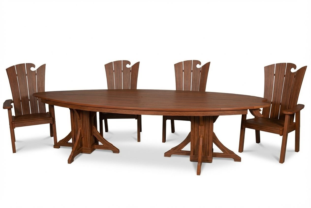 10' Surfboard Table & Chairs Set | SurfAira Collection