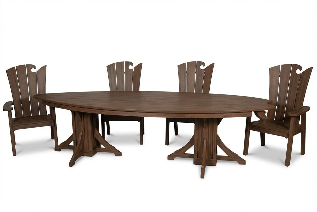 10' Surfboard Table & Chairs Set | SurfAira Collection