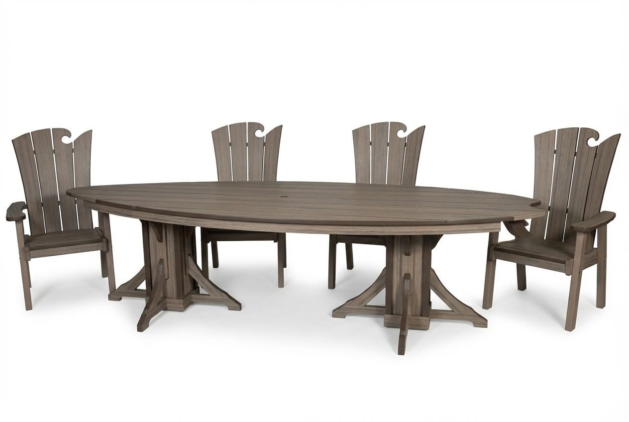10' Surfboard Table & Chairs Set | SurfAira Collection