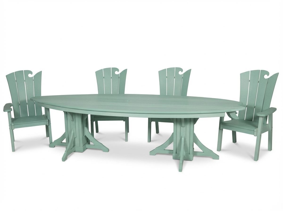 10' Surfboard Table & Chairs Set | SurfAira Collection