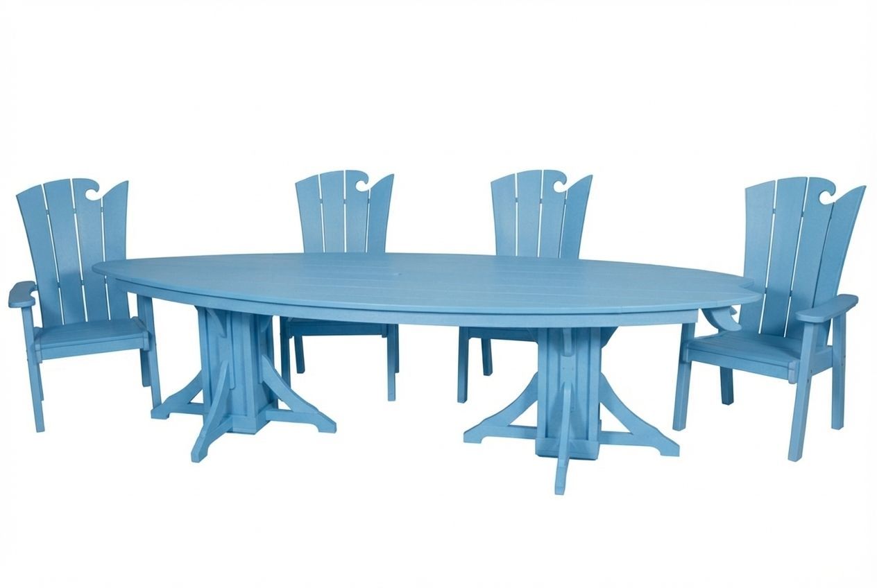10' Surfboard Table & Chairs Set | SurfAira Collection