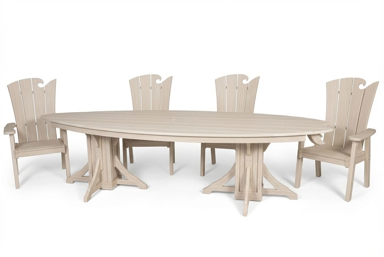 10' Surfboard Table & Chairs Set | SurfAira Collection