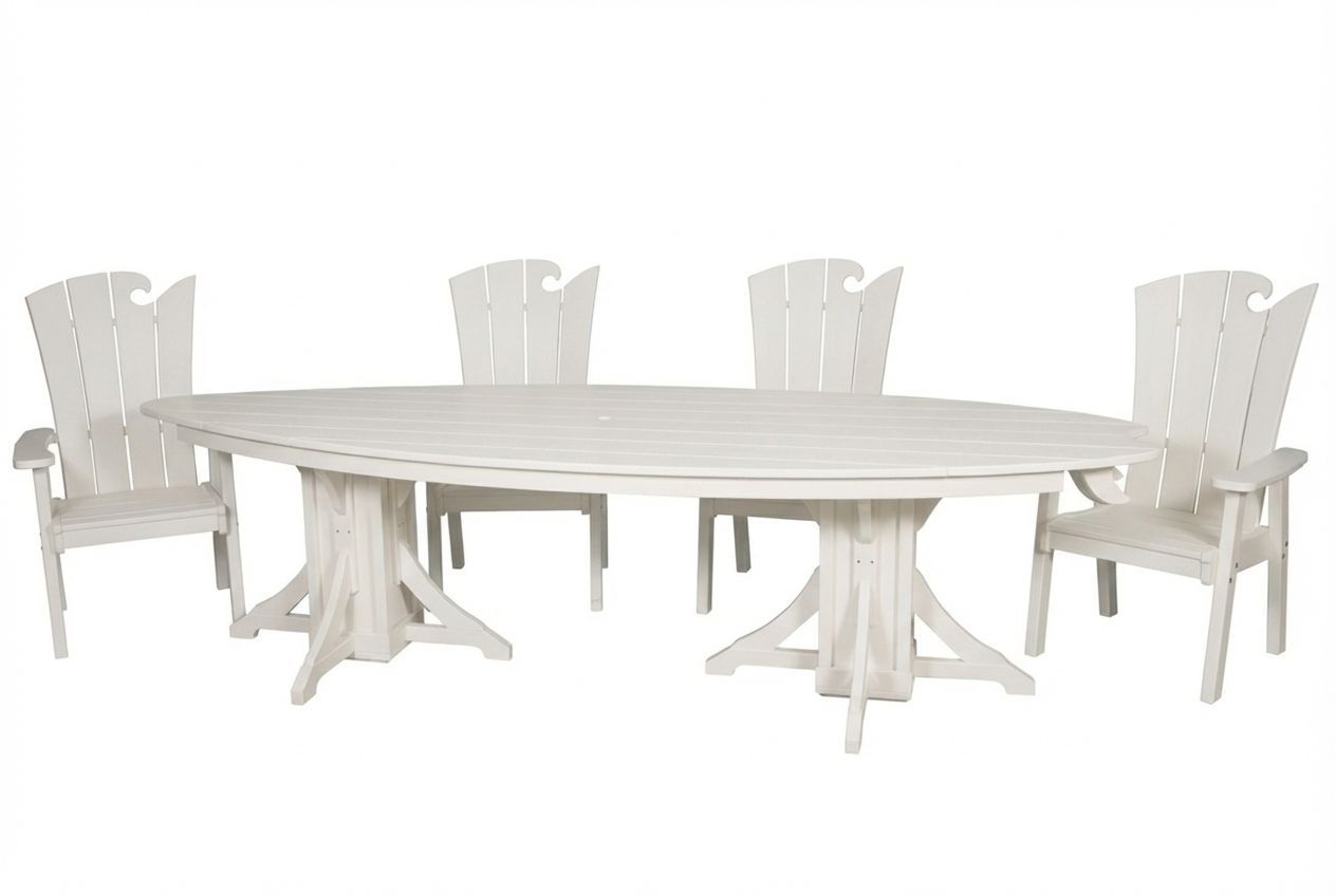 10' Surfboard Table & Chairs Set | SurfAira Collection