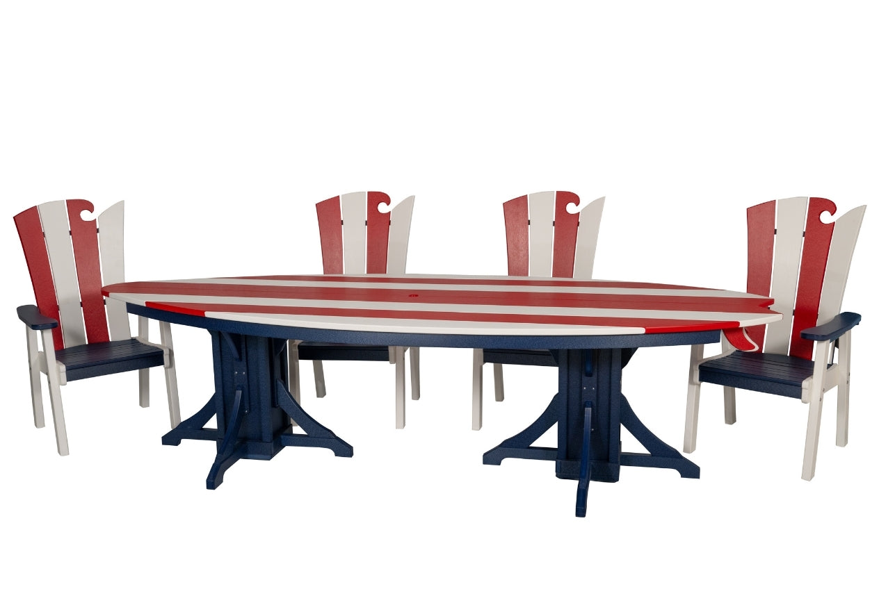 10' Surfboard Table & Chairs Set | SurfAira Collection