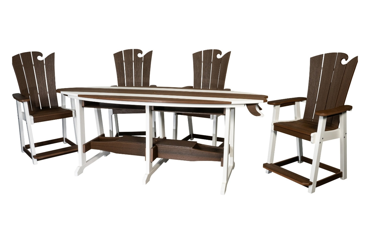 10' Surfboard Table & Chairs Set | SurfAira Collection