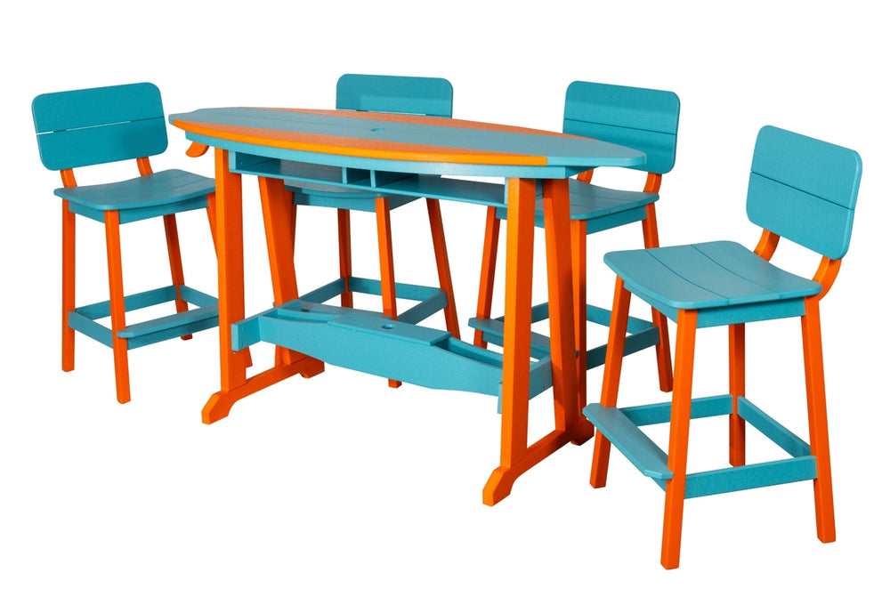 6' Surfboard Table & Chairs Set | SurfAira Collection