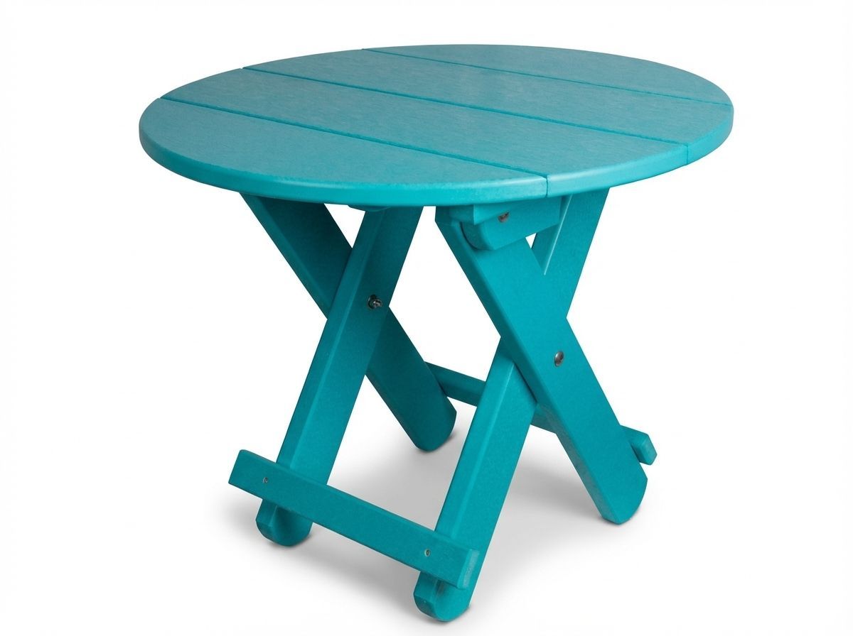 Round Folding End Table