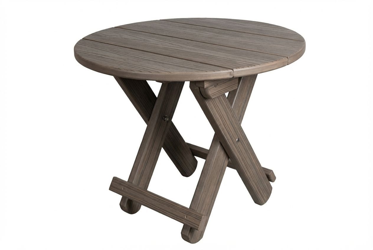 Round Folding End Table