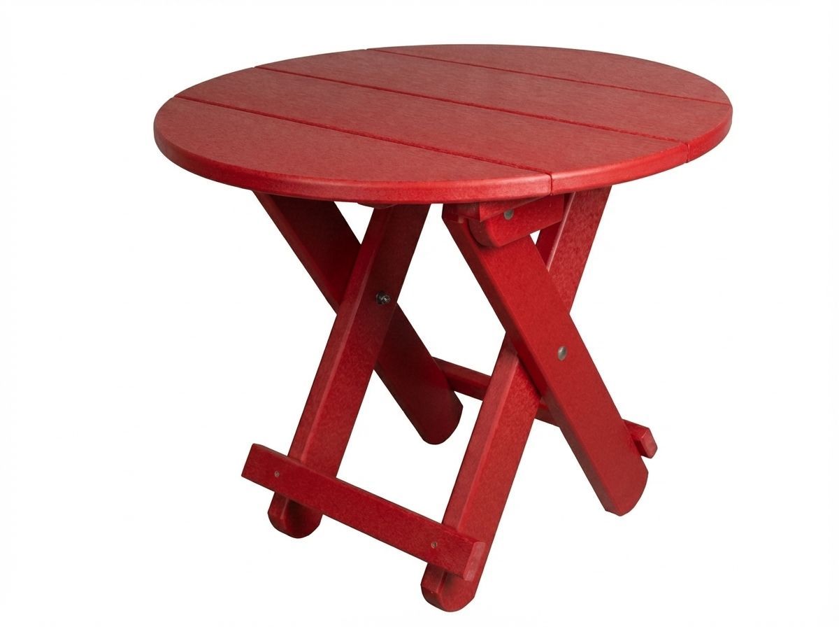 Round Folding End Table