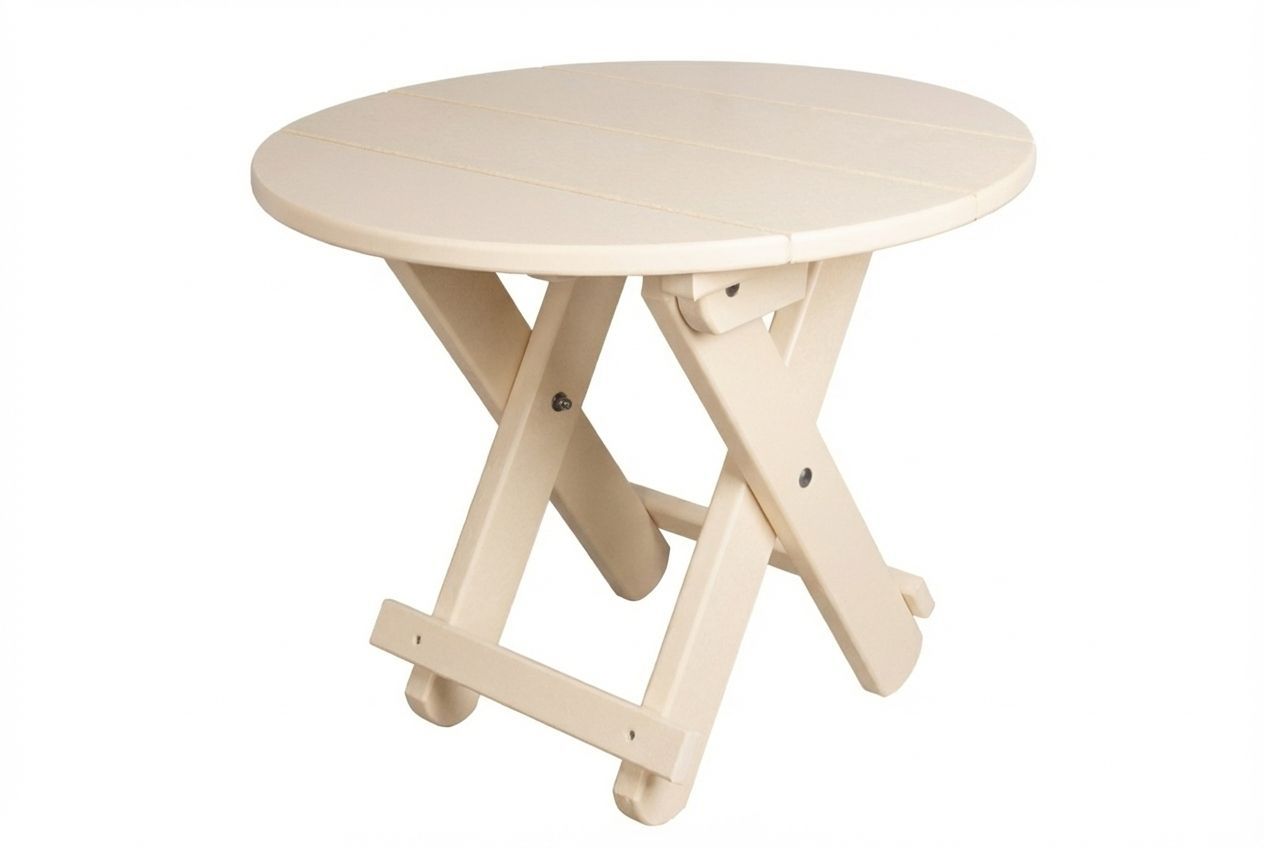Round Folding End Table