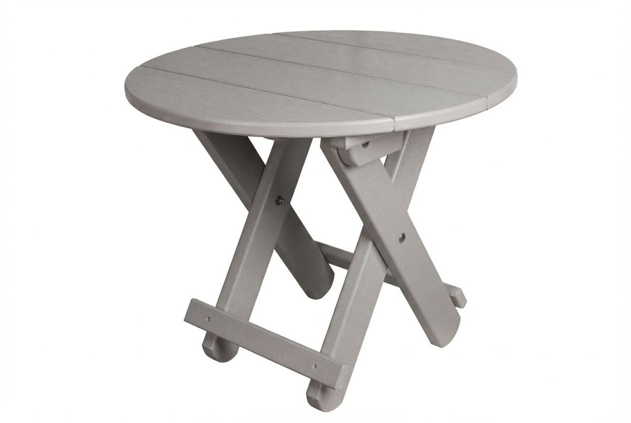Round Folding End Table