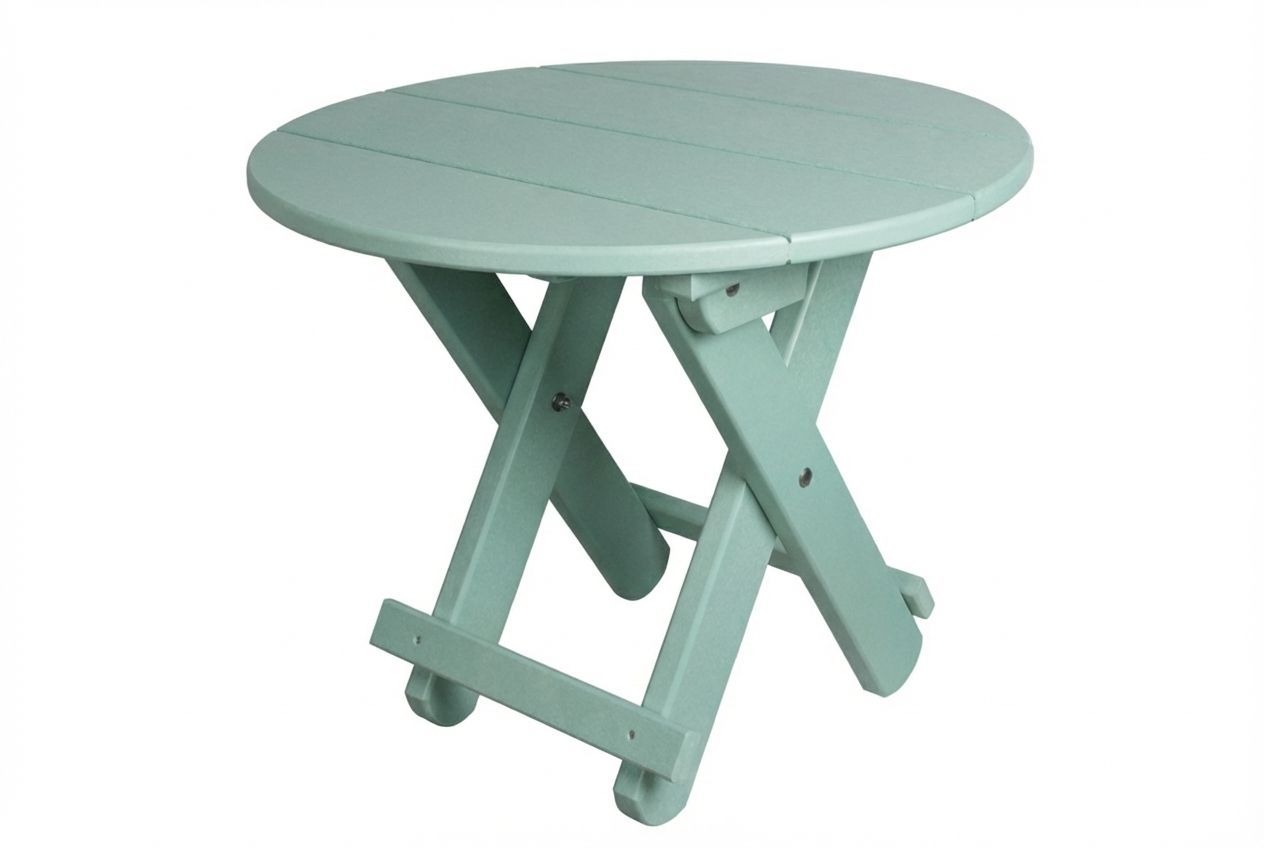 Round Folding End Table