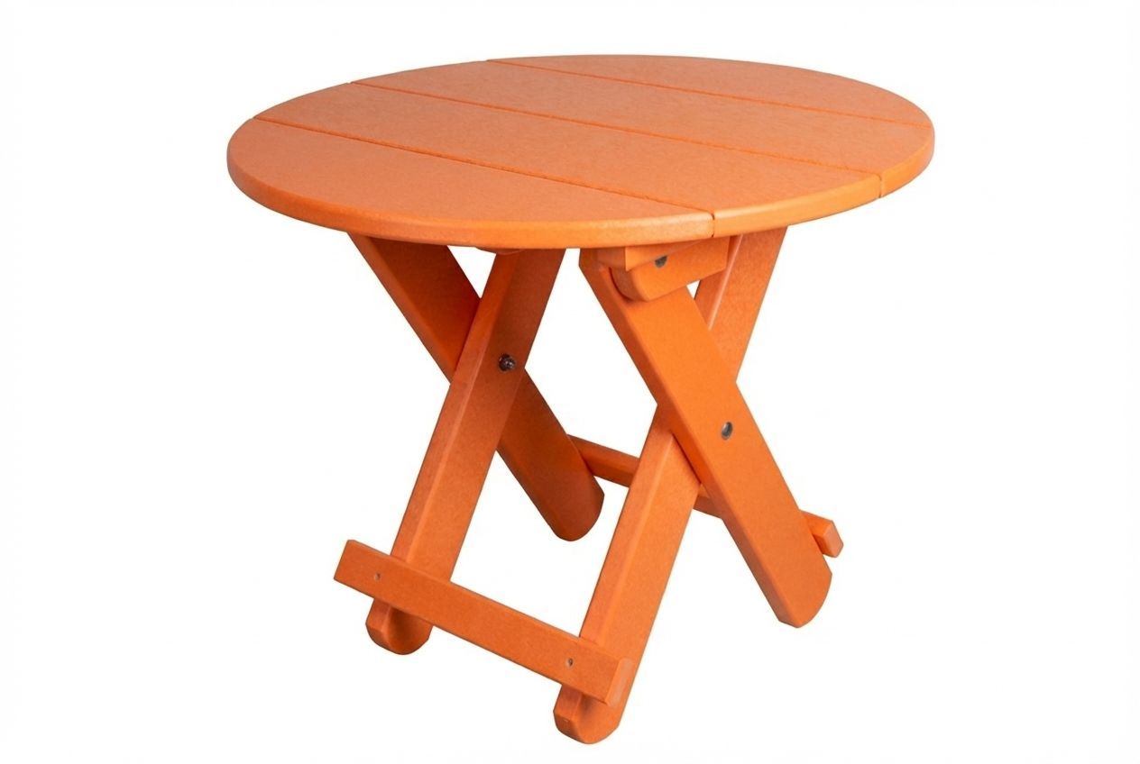 Round Folding End Table