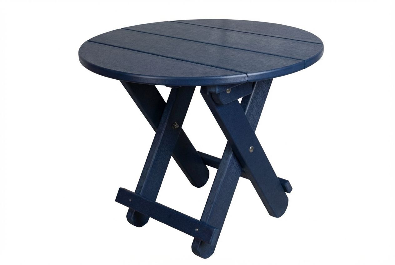 Round Folding End Table