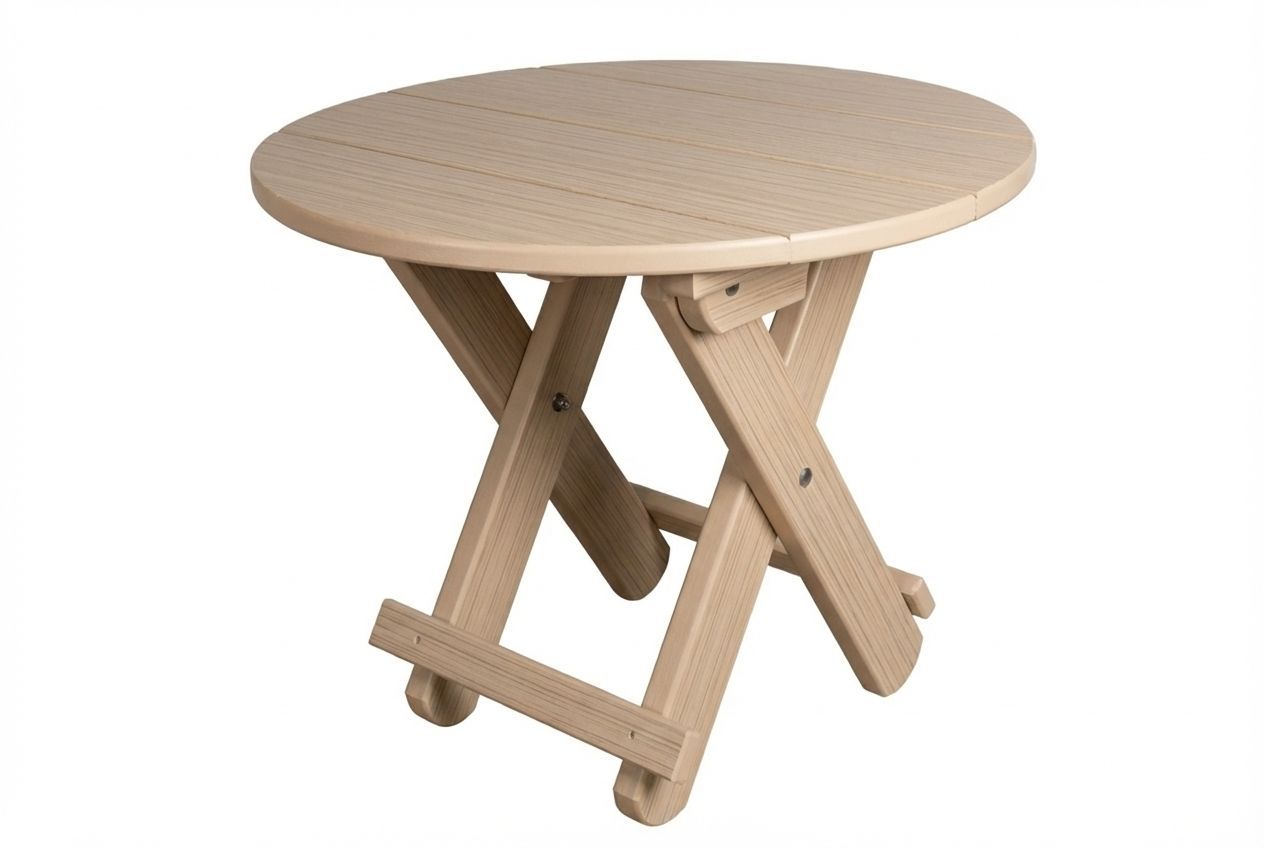 Round Folding End Table