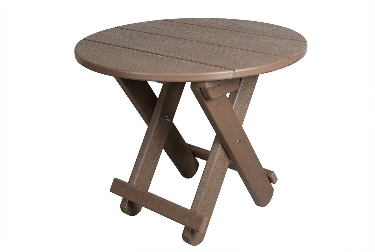 Round Folding End Table