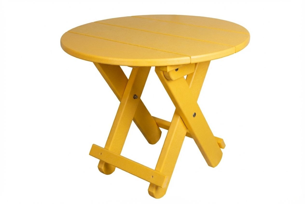Round Folding End Table
