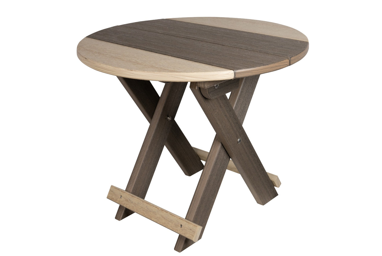Round Folding End Table