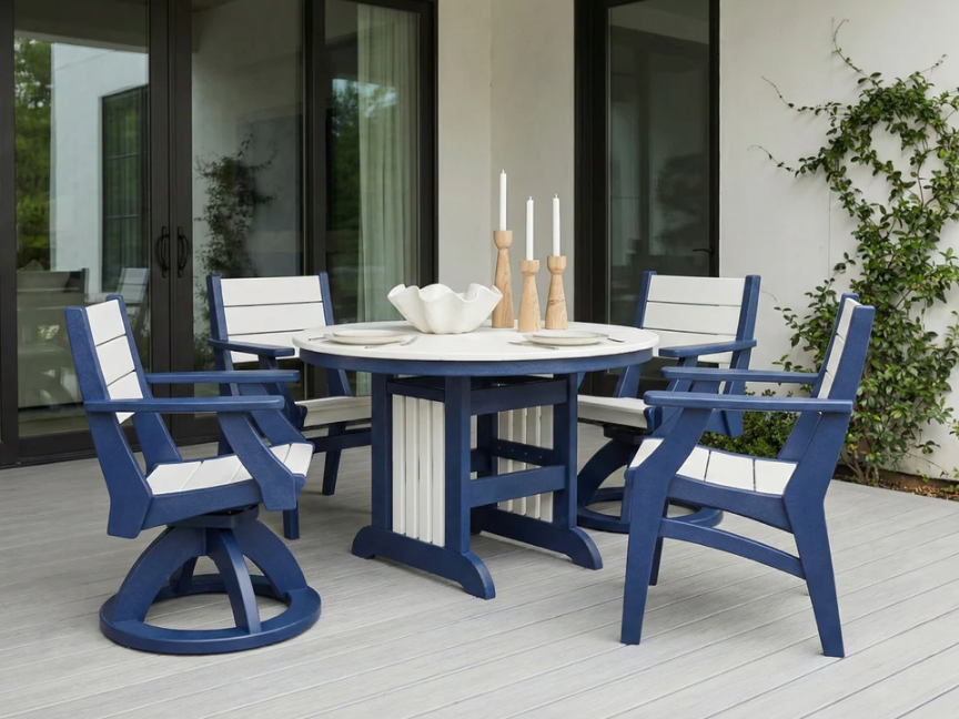 Round Mission Table & Chairs Set