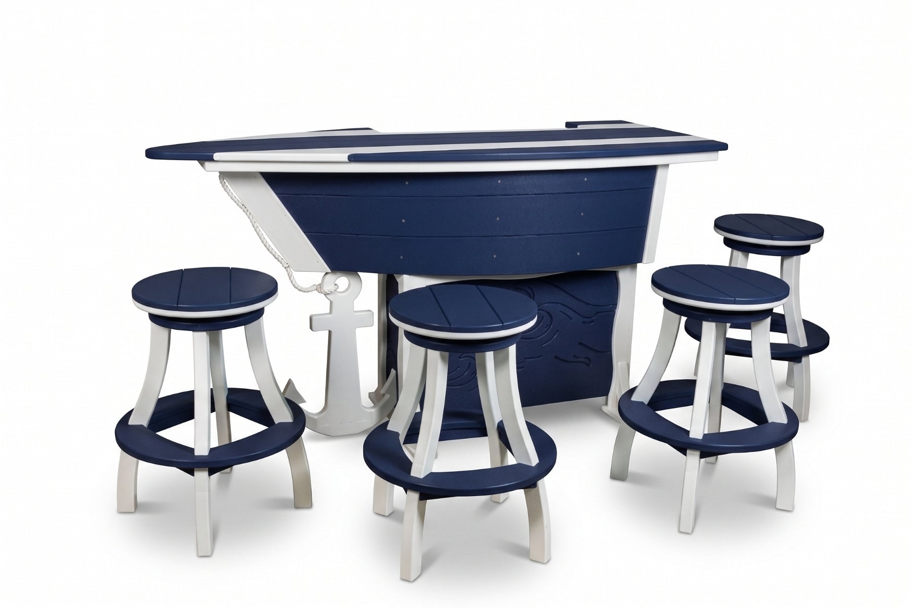 76"x32" Anchor Ave. Boat Bar Set