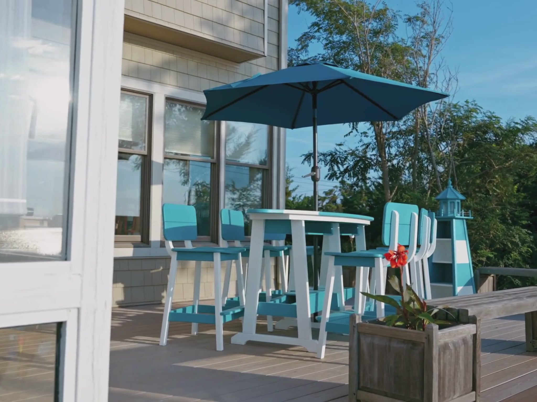 Load video: 8' SurfAira Table &amp; Chairs Set