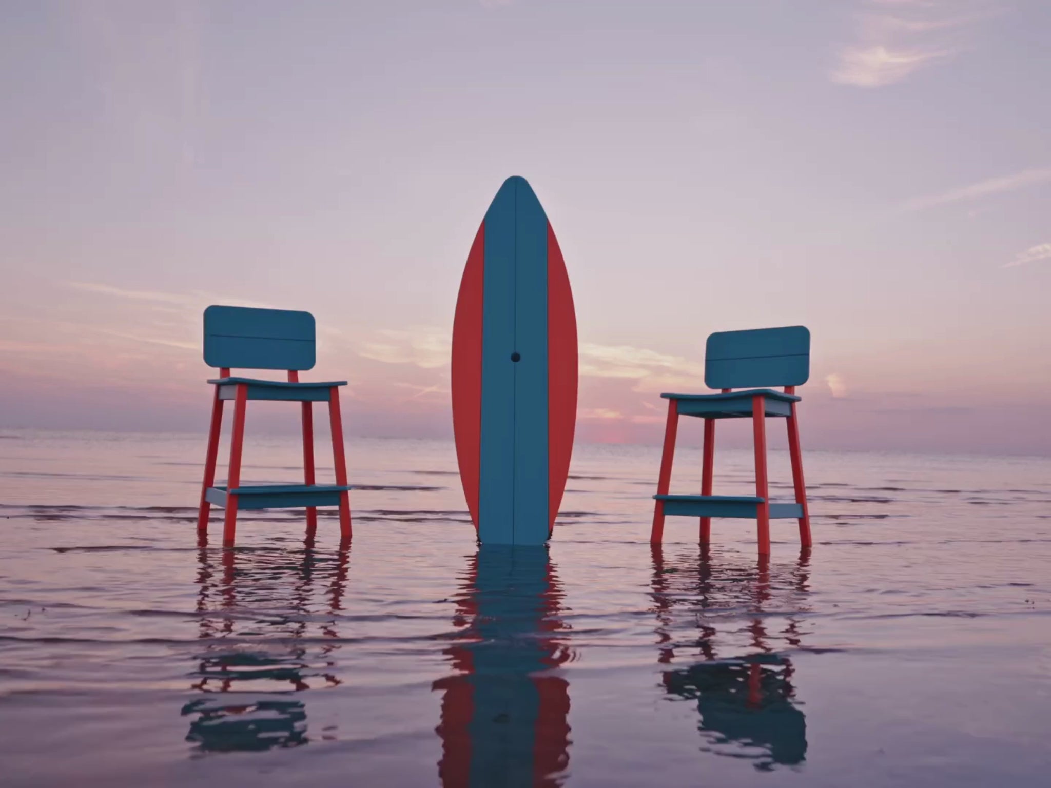 Load video: 6' SurfAira Table &amp; Chairs Set