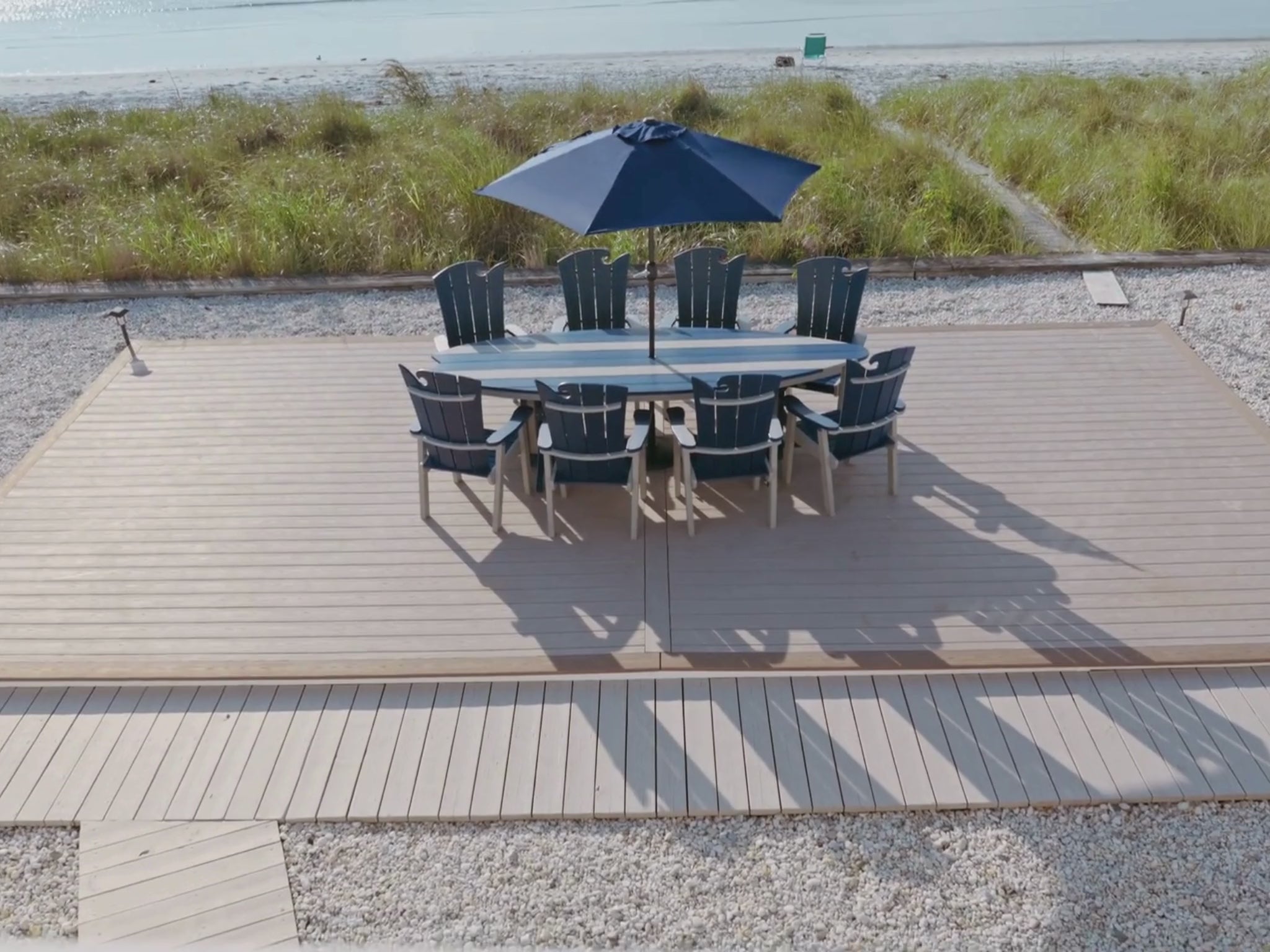 Load video: 10' Surfboard Table &amp; Chairs Set | SurfAira Collection