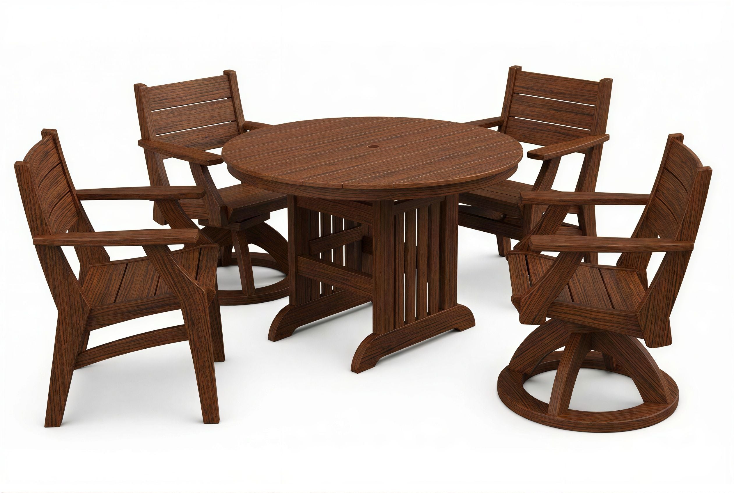 Round Mission Table & Chairs Set