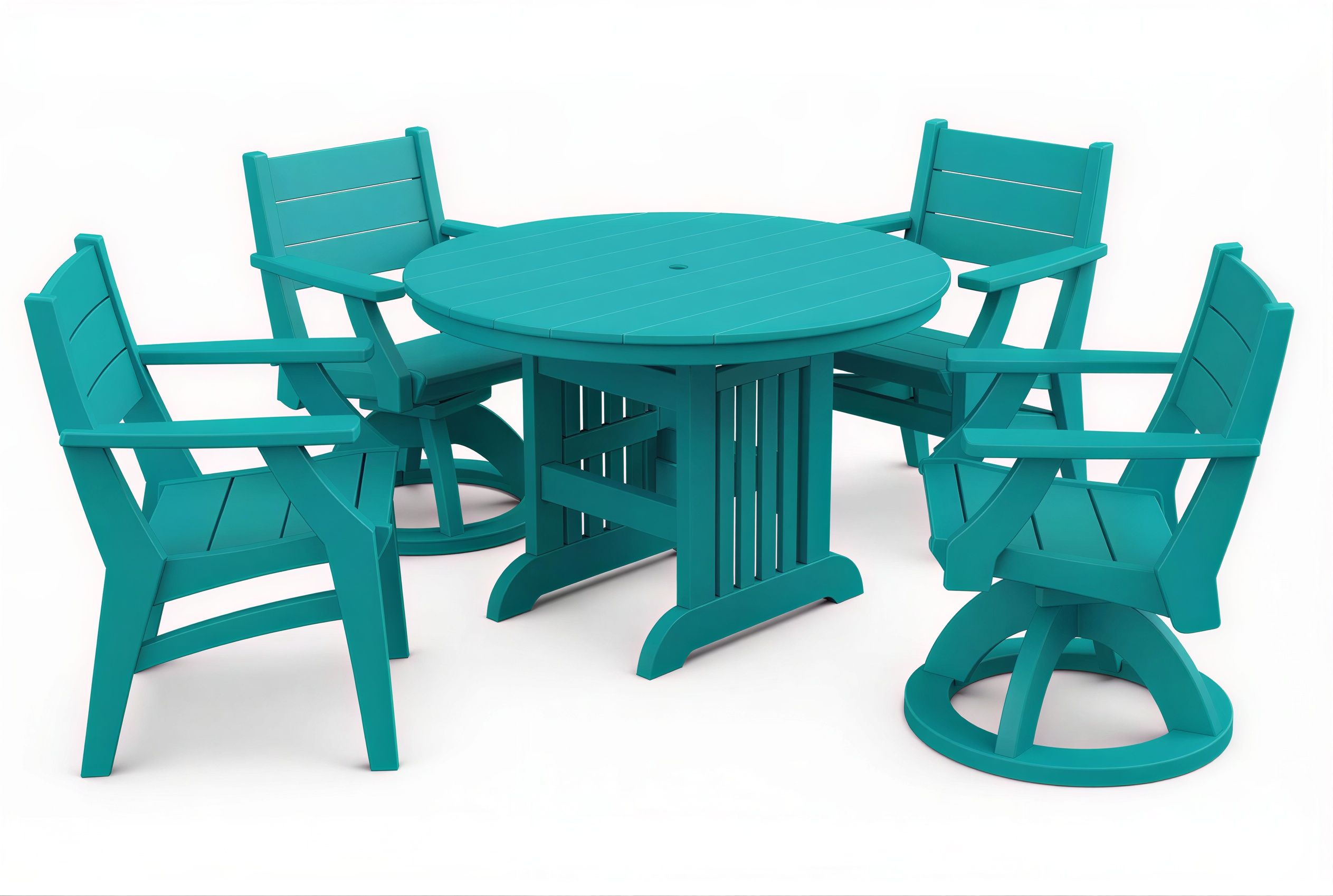 Round Mission Table & Chairs Set
