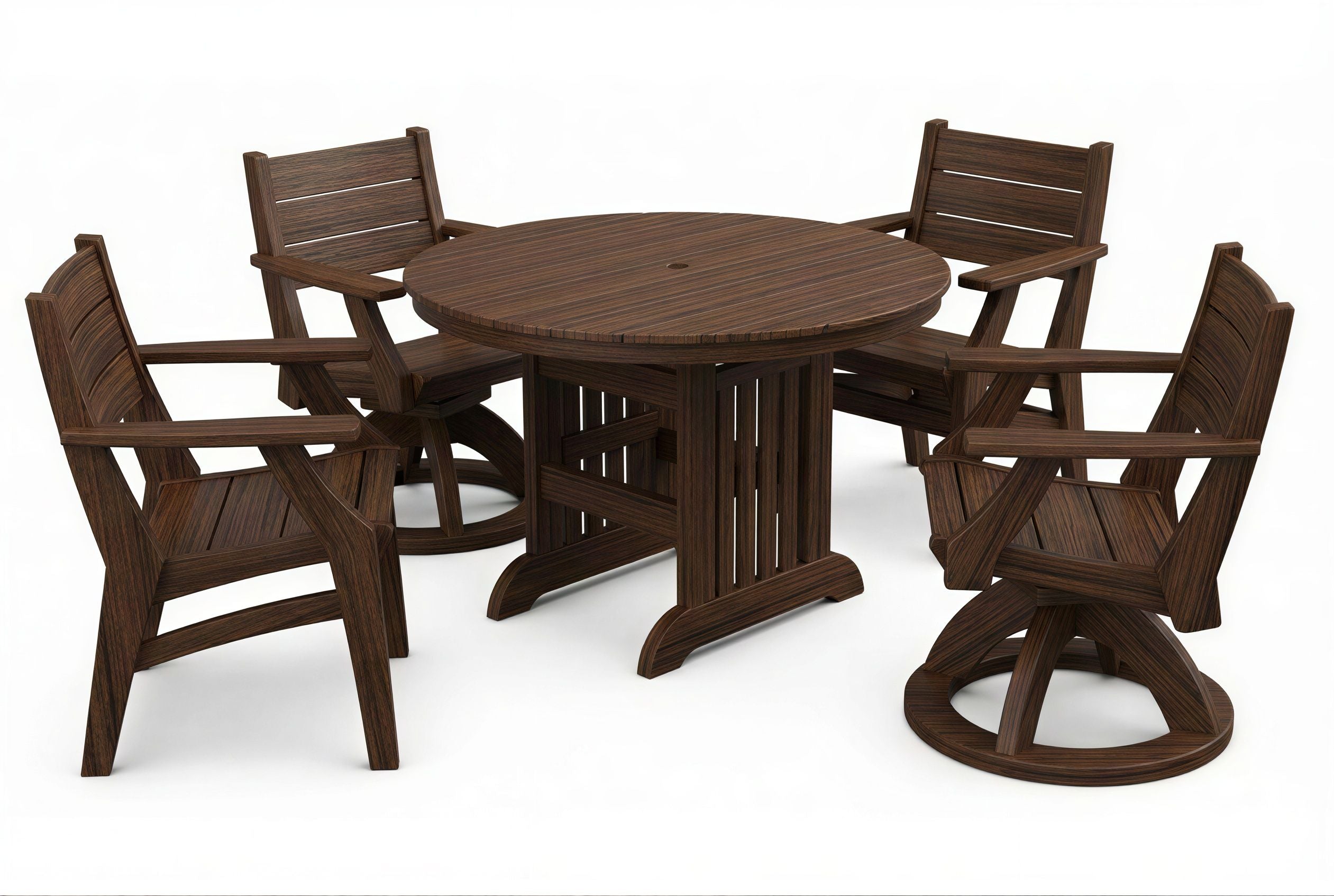 Round Mission Table & Chairs Set