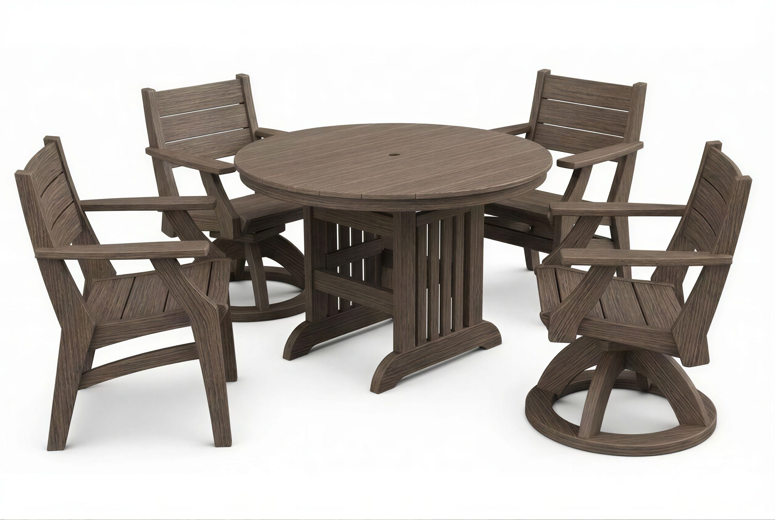 Round Mission Table & Chairs Set