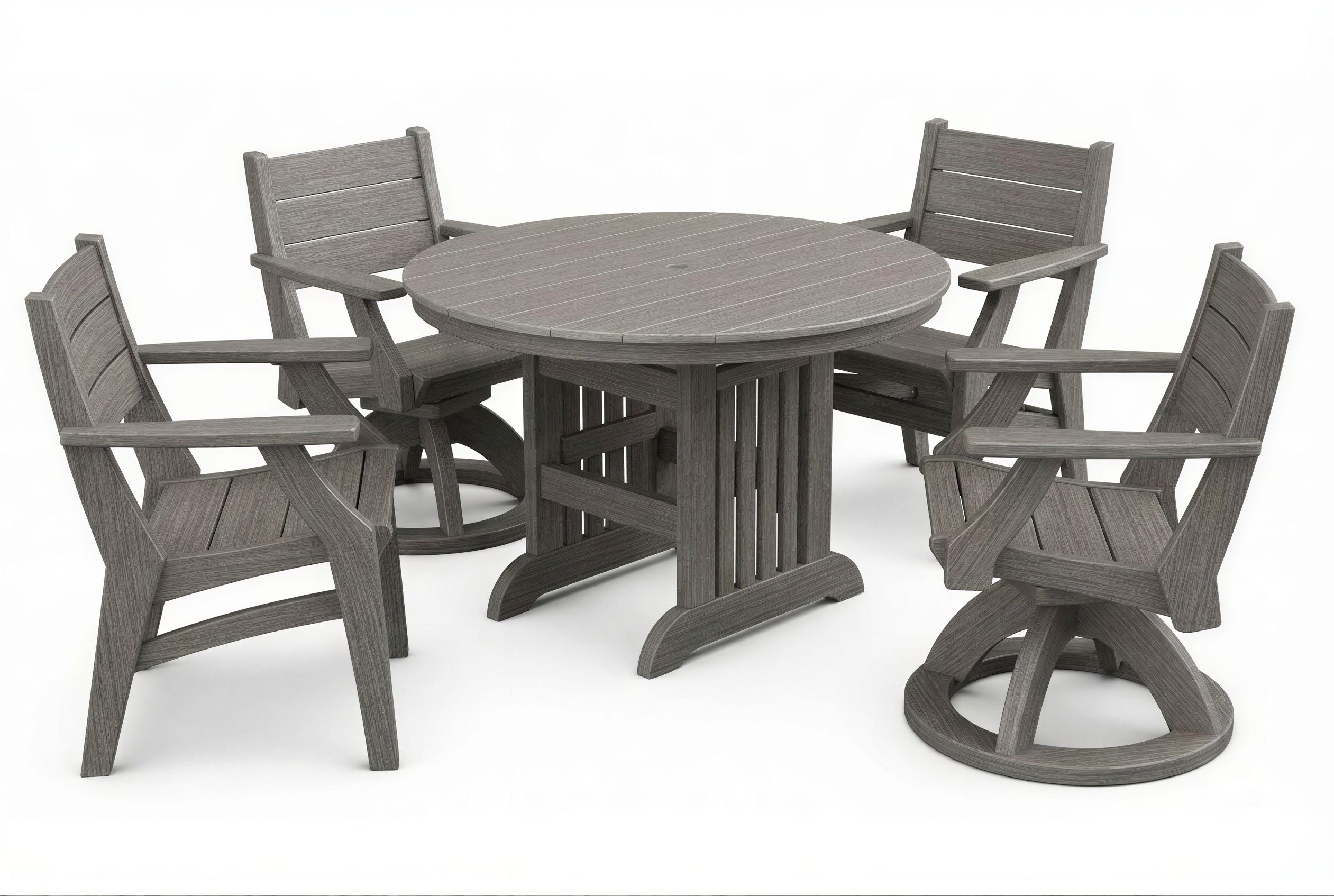 Round Mission Table & Chairs Set