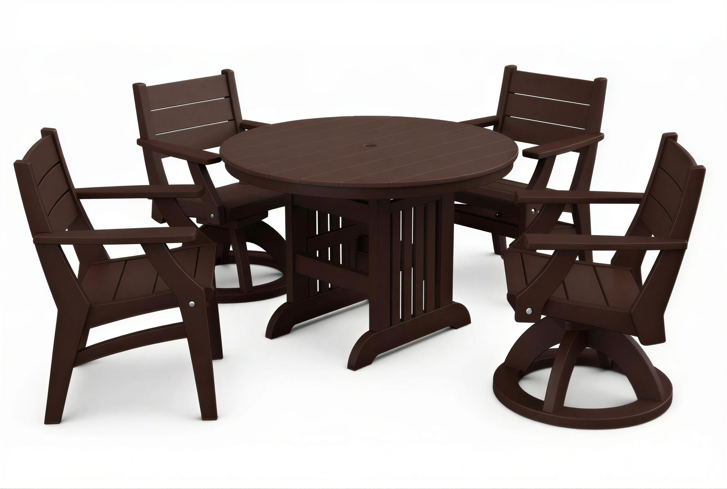 Round Mission Table & Chairs Set