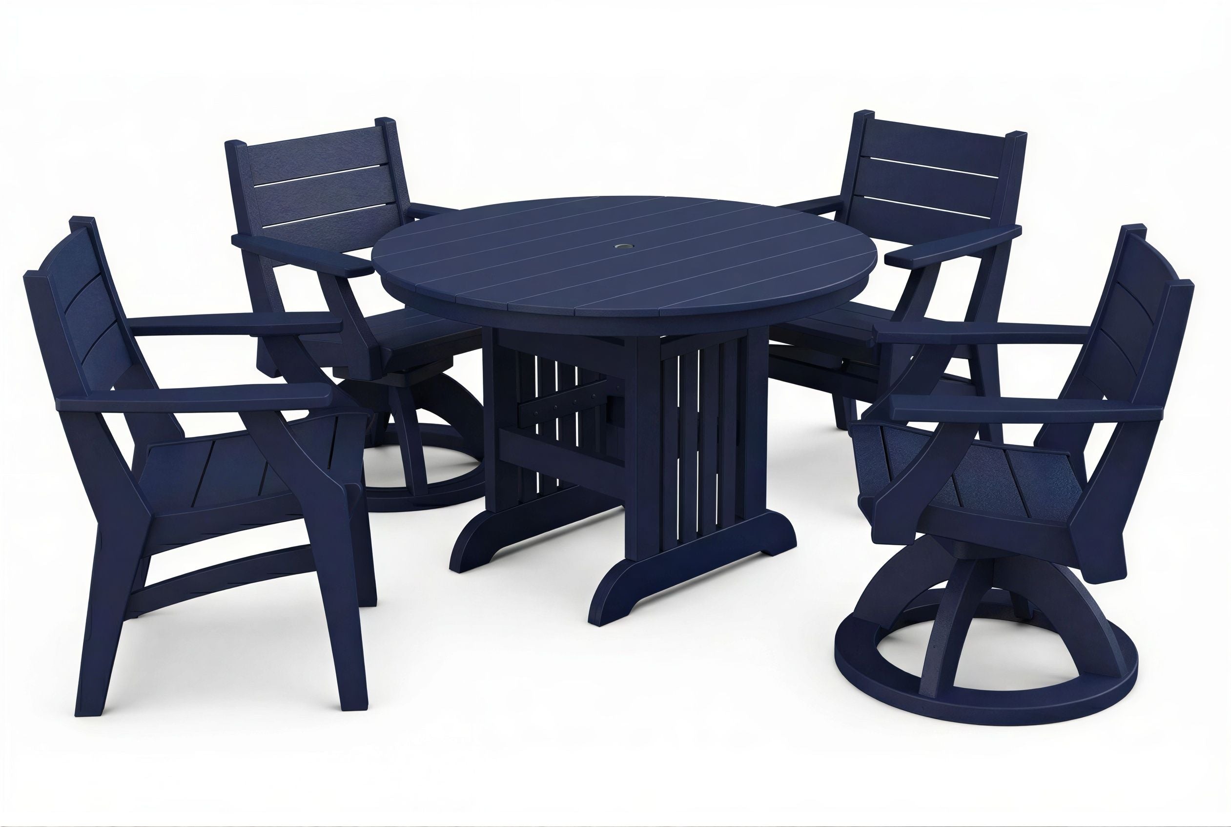 Round Mission Table & Chairs Set