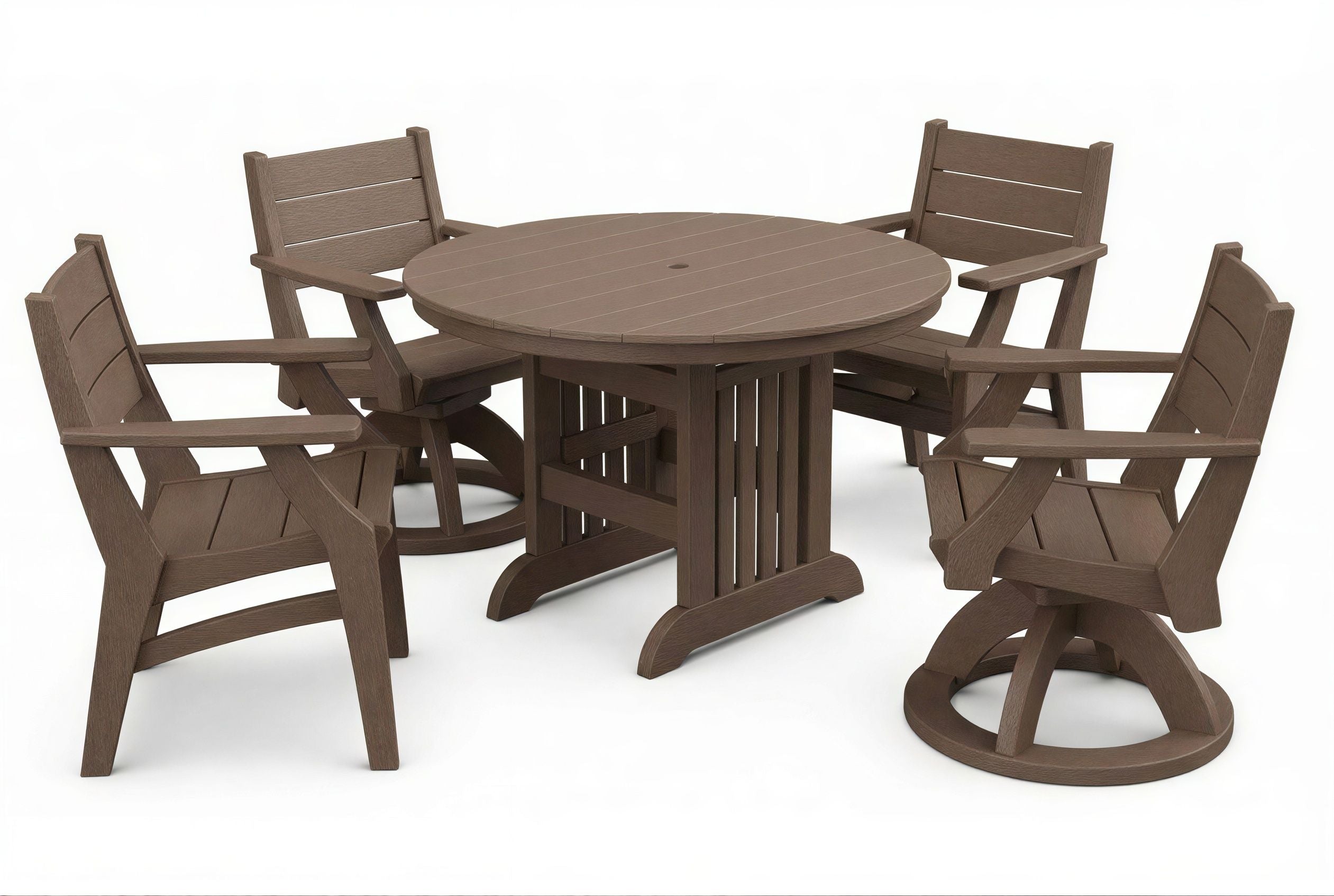 Round Mission Table & Chairs Set