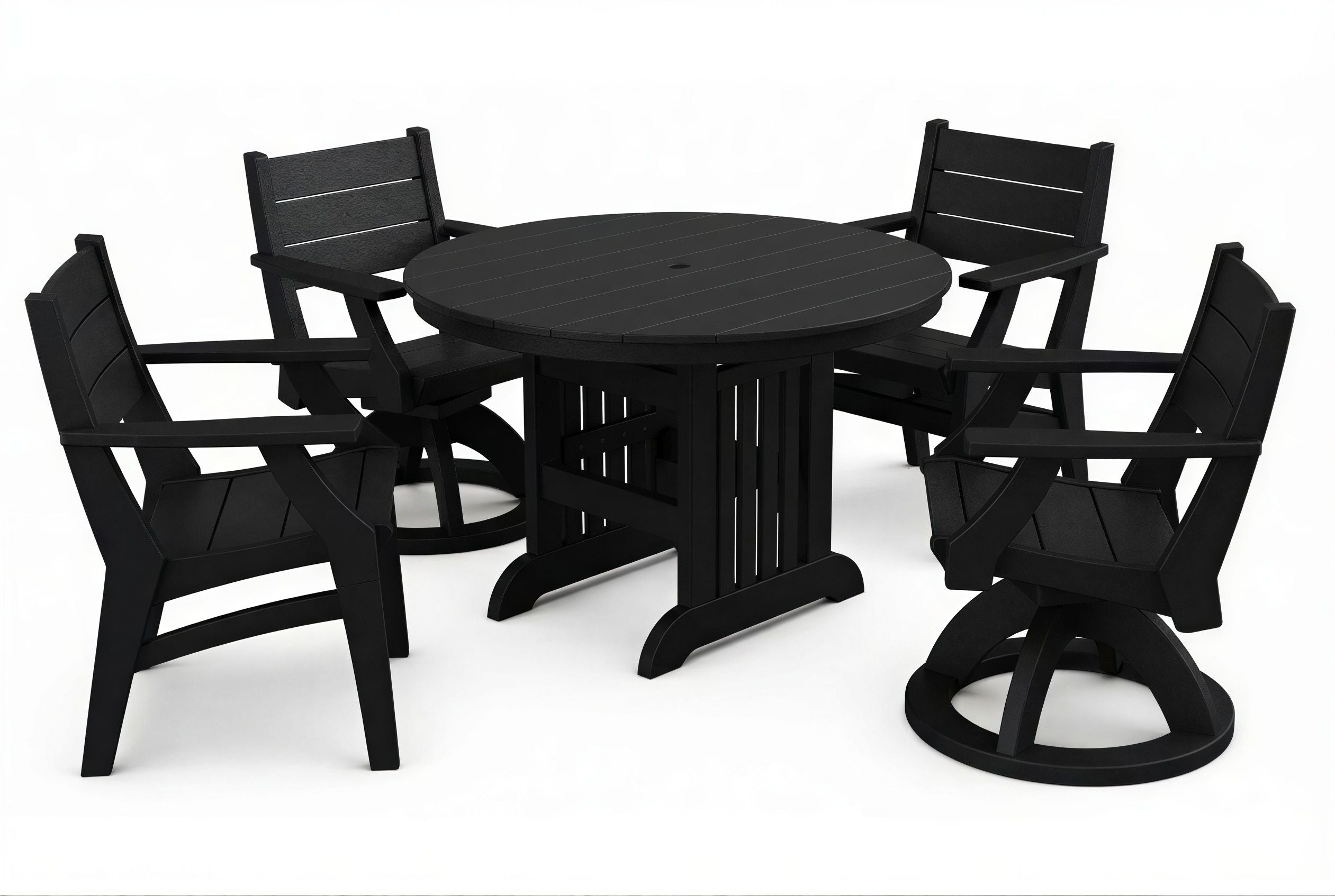 Round Mission Table & Chairs Set
