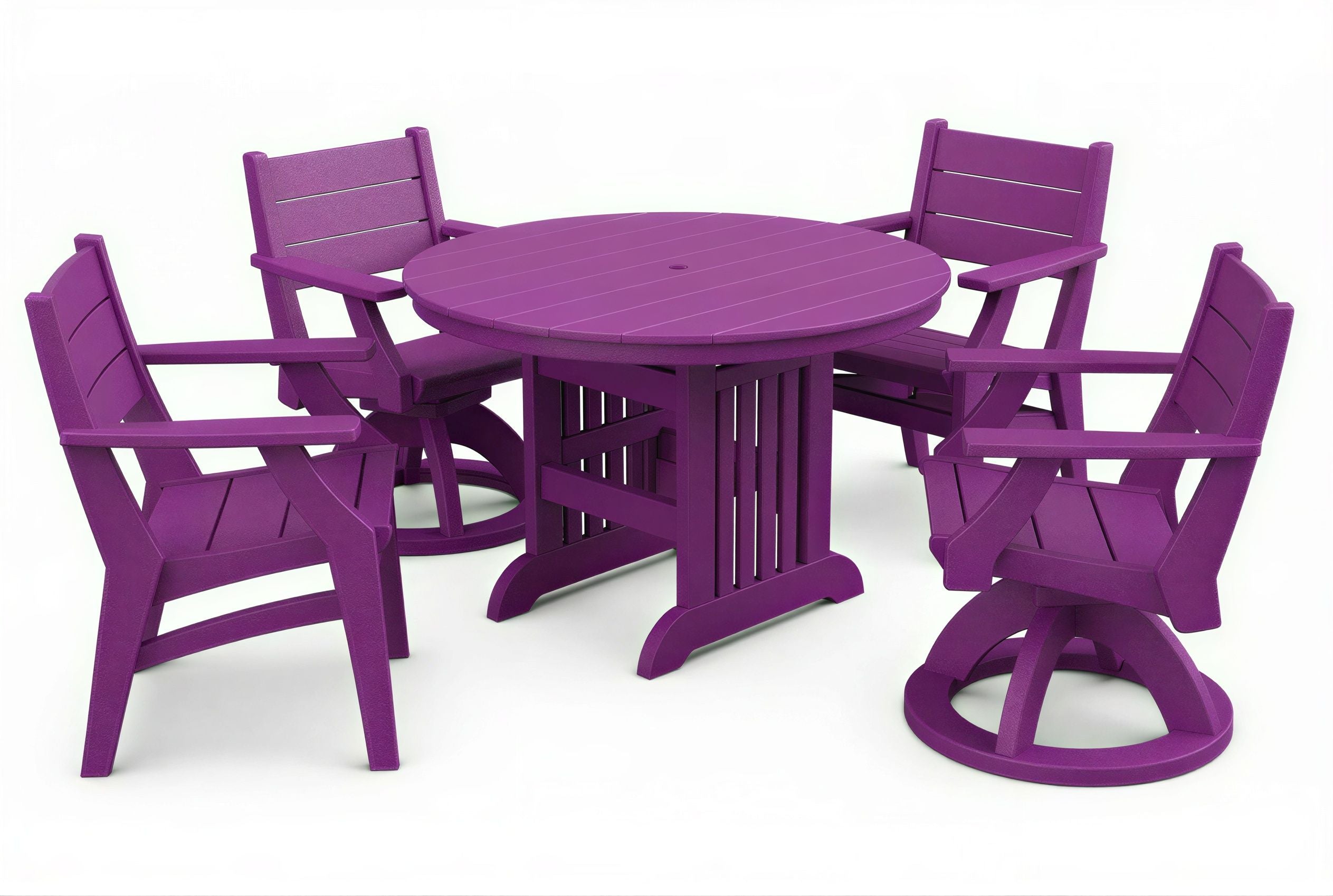 Round Mission Table & Chairs Set