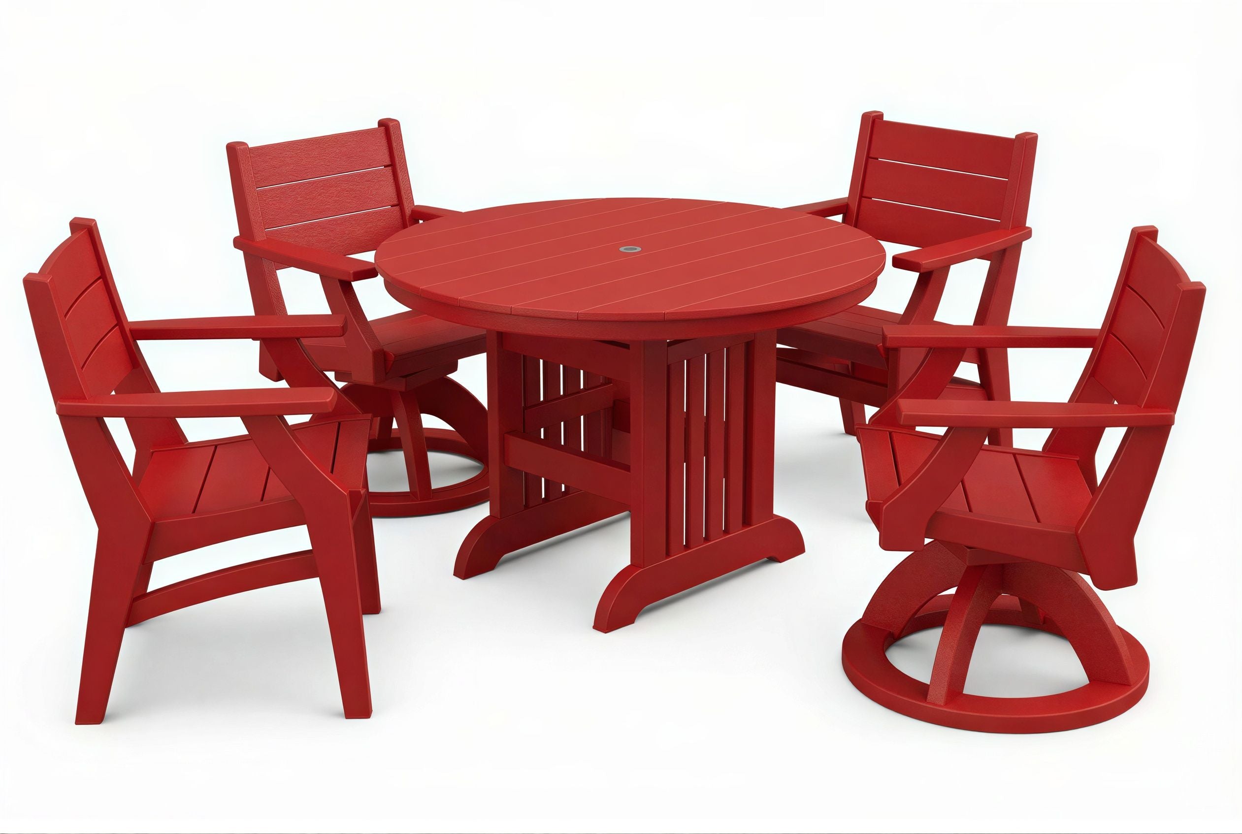Round Mission Table & Chairs Set