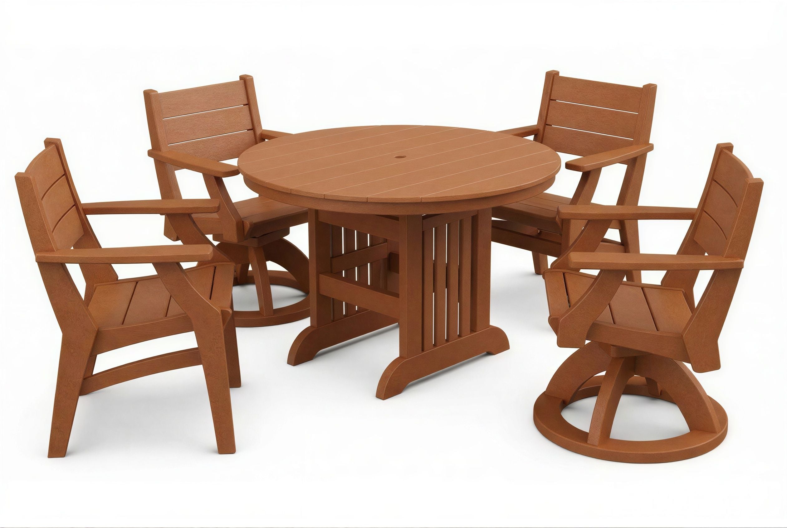 Round Mission Table & Chairs Set