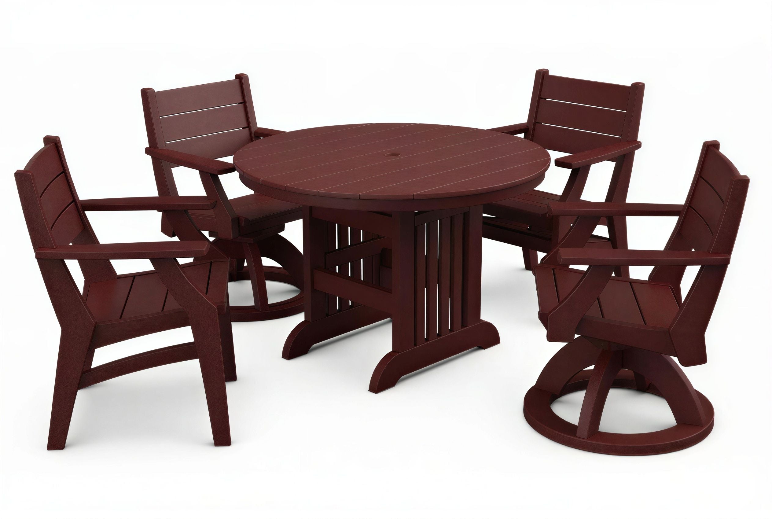 Round Mission Table & Chairs Set