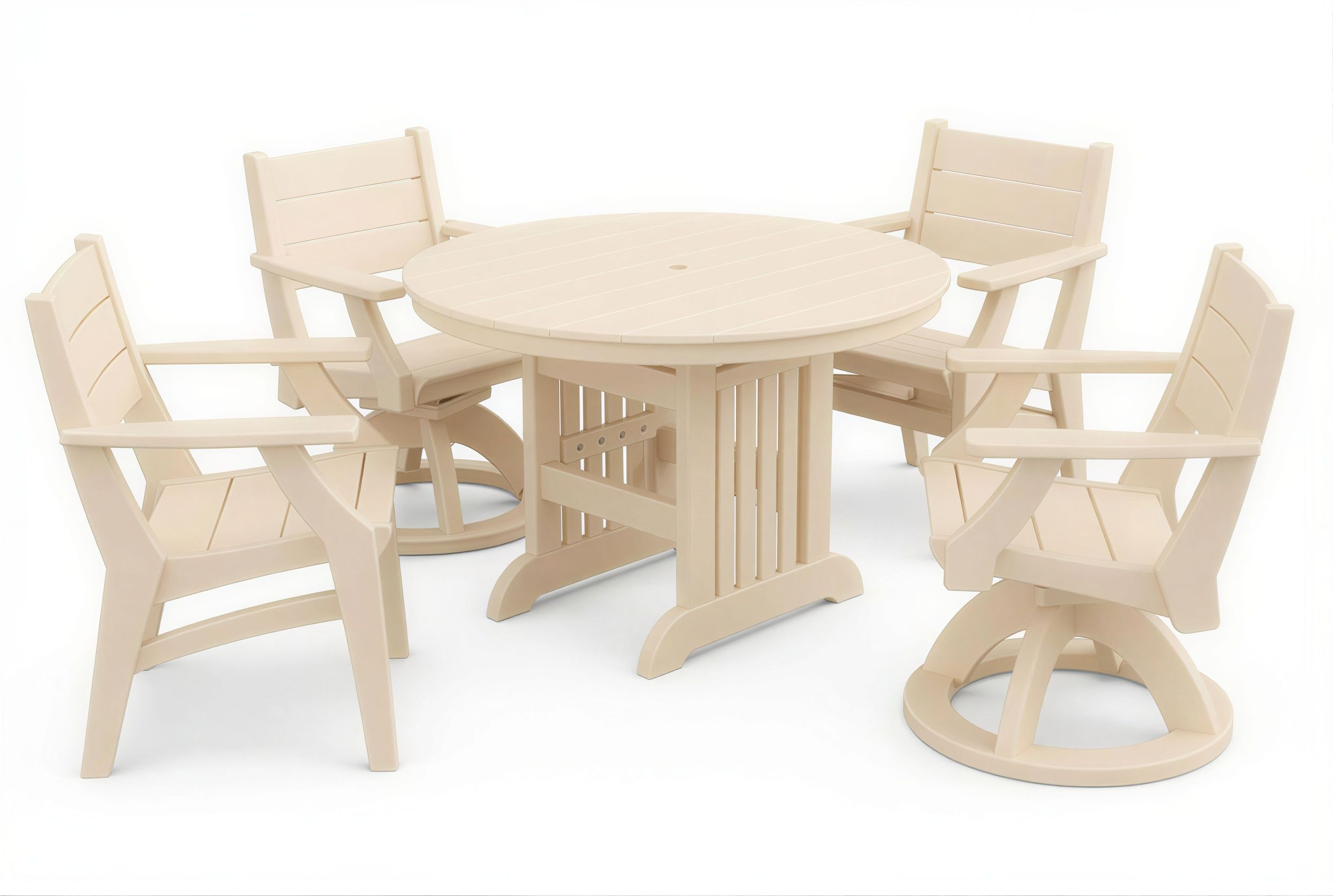 Round Mission Table & Chairs Set