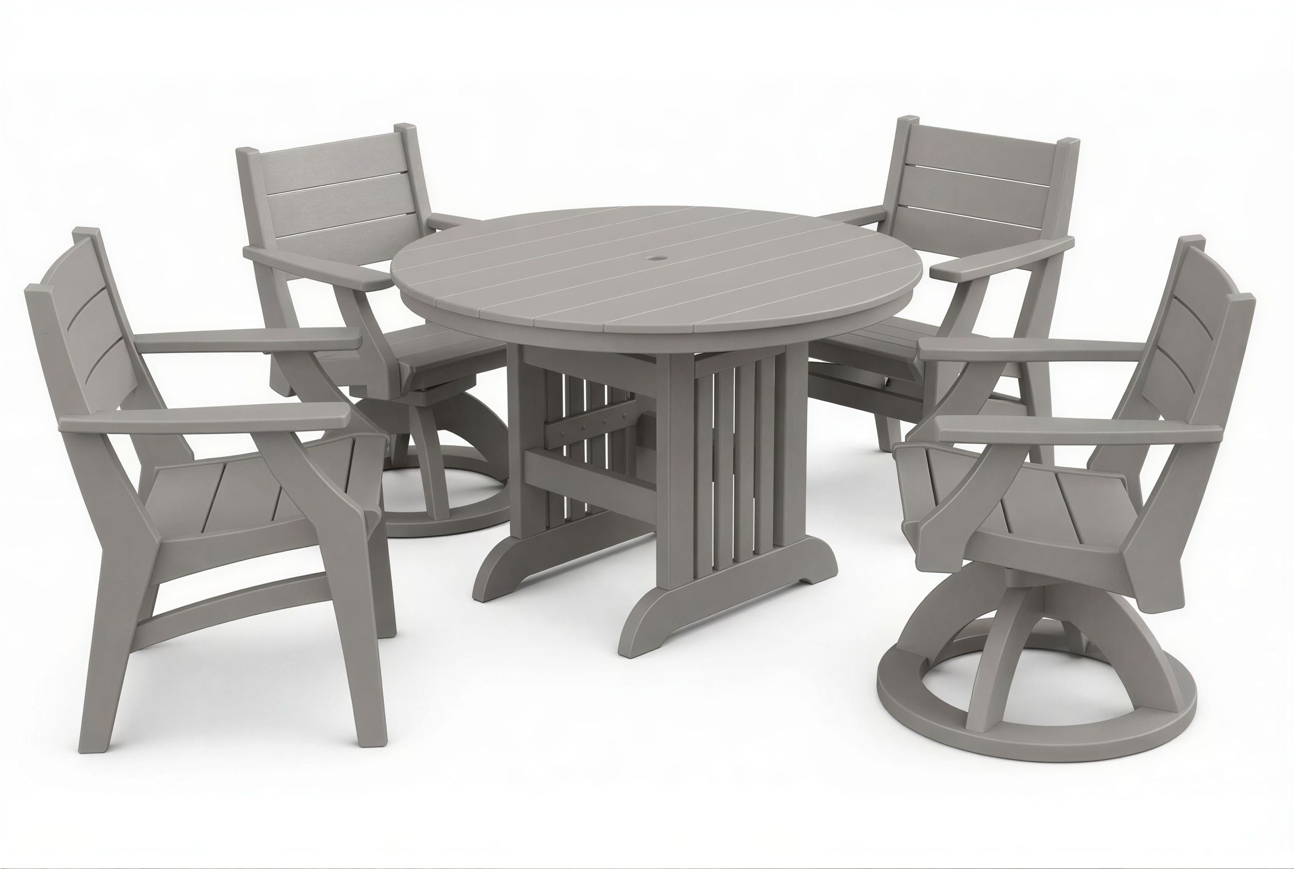 Round Mission Table & Chairs Set