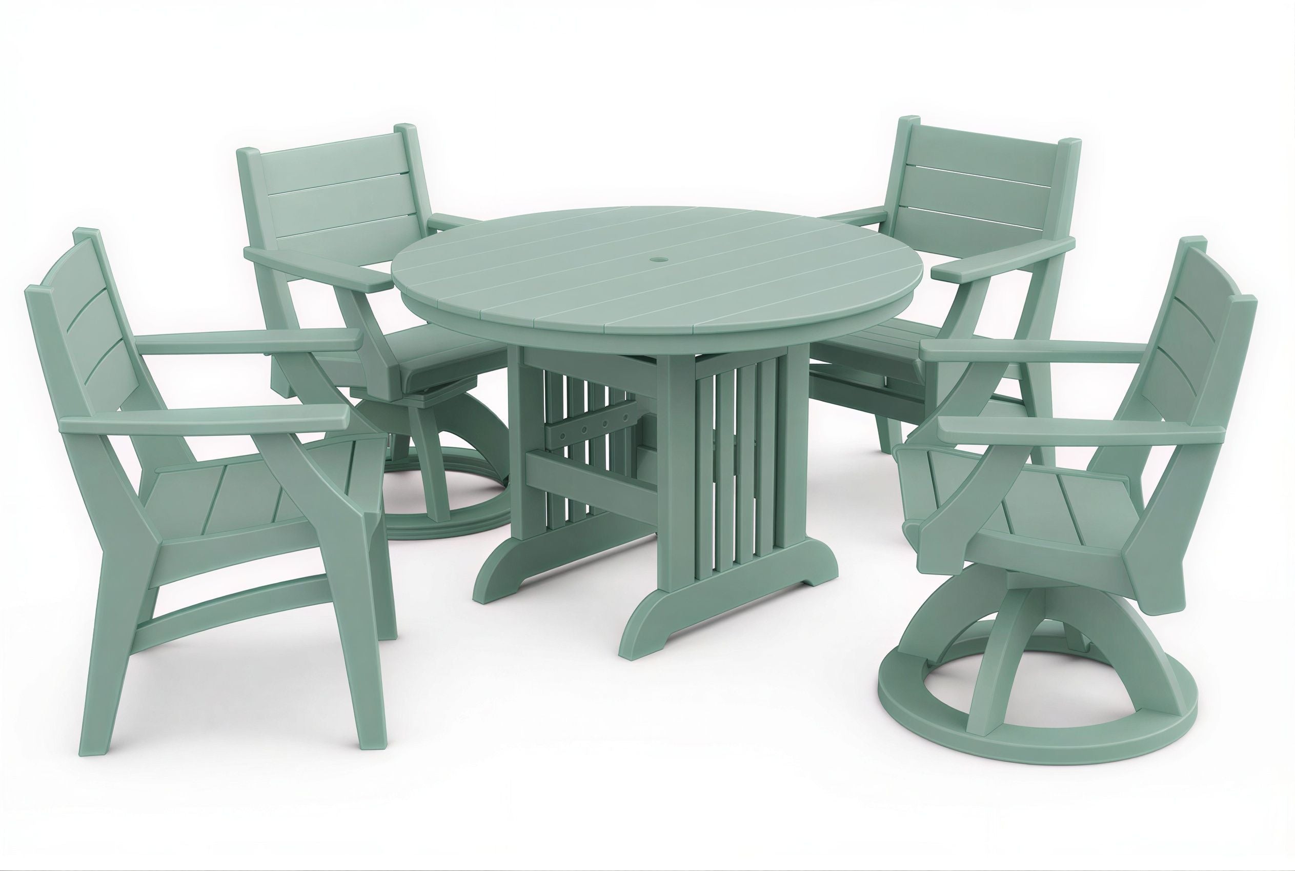 Round Mission Table & Chairs Set