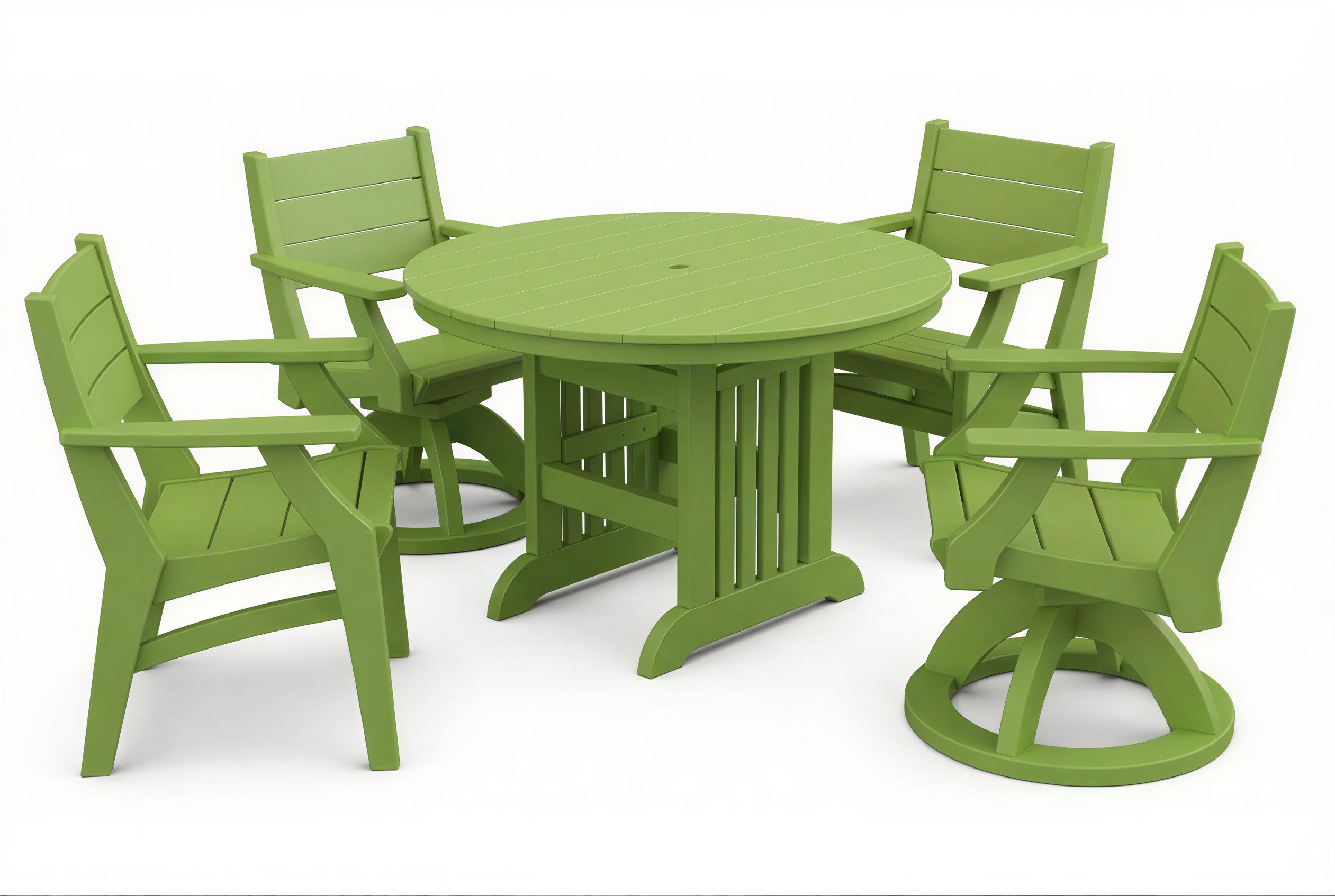 Round Mission Table & Chairs Set